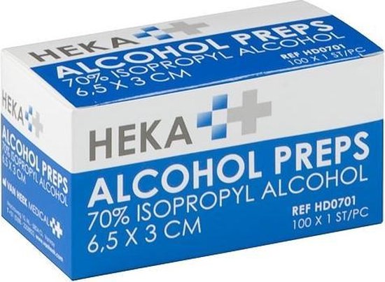 HEKA alcoholdoekjes - 100 stuks | bol.com