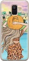 Samsung A6 2018 hoesje siliconen - Sunset girl | Samsung Galaxy A6 2018 case | multi | TPU backcover transparant
