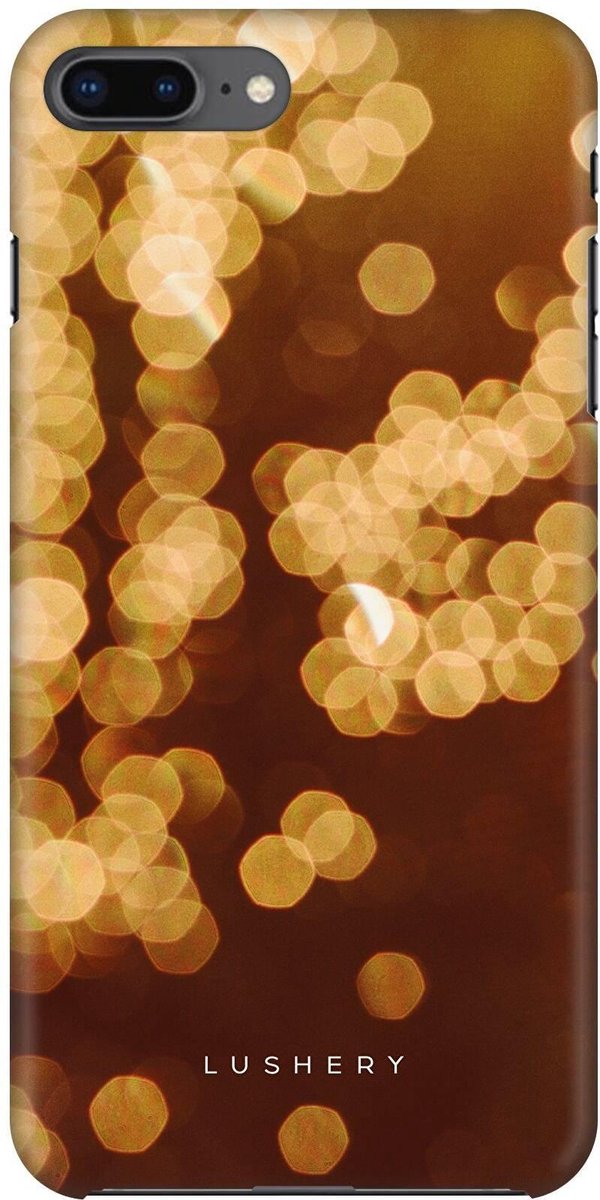 Lushery Hard Case voor iPhone 8 Plus - Golden Bokeh