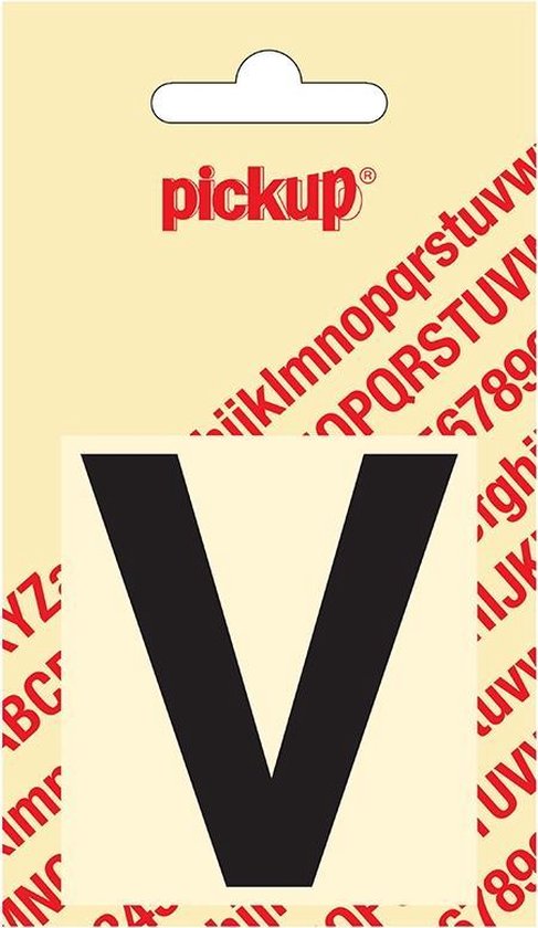 Pickup plakletter Helvetica 60 mm - zwart V