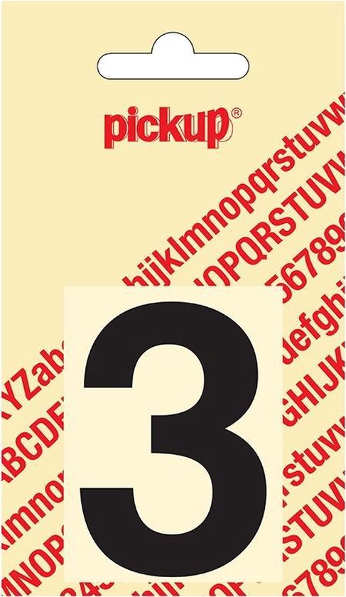 Pickup plakcijfer Helvetica 60 mm - zwart 3