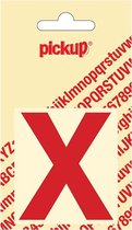 Pickup plakletter Helvetica 60 mm - rood X