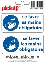 Pickup Pictogram 10x10 cm - se laver les mains obligatoir 2x