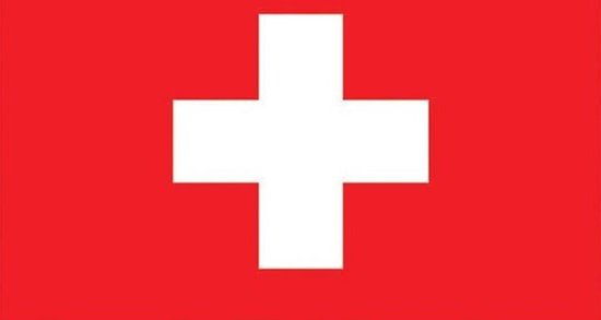 Zwitserse Vlag - Vlag Zwitserland - Zwitserland Vlag - 90 x 150 cm - Met Ringen