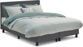 Beddenreus Illinois Complete Boxspring met Bridge Polyether Matras - 120x200 cm - Donkergrijs