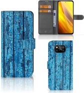 Magnet Case Xiaomi Poco X3 | Poco X3 Pro Telefoonhoesje Wood Blue