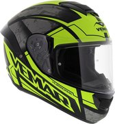 Vemar Motorhelm Hurricane Claw mat zilver zwart fluor geel M