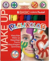 Playcolor Make up, kleuren assorti, basis, 6x5gr