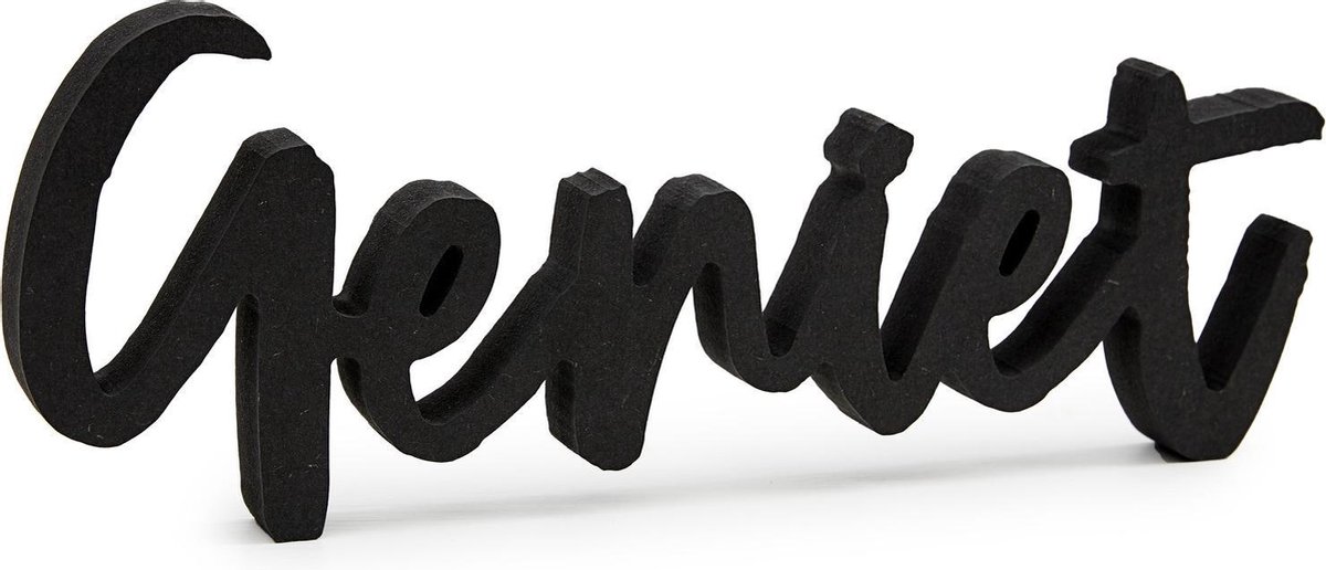 Zoedt woondecoratie - Geniet - hout - zwart