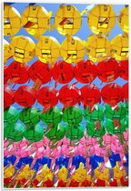 Forex - Gekleurde Lampionnen - 40x60cm Foto op Forex