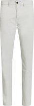 WE Fashion Heren skinny fit chino met dessin