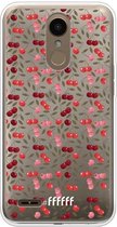 LG K10 (2018) Hoesje Transparant TPU Case - Cherry's #ffffff