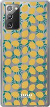 6F hoesje - geschikt voor Samsung Galaxy Note 20 -  Transparant TPU Case - Lemons #ffffff