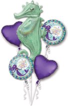 Amscan - Folieballonnen Mermaid Wishes Seahorse - 5 stuks