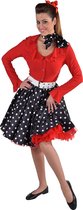 Costume Rock & Roll | Swing Rock Skirt Années 50 Femme Noire | Grand / XL | Costume de carnaval | Déguisements