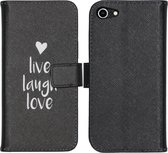 iMoshion Design Softcase Book Case iPhone SE (2022 / 2020) / 8 / 7 hoesje - Live Laugh Love