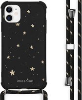 iMoshion Hoesje Met Koord Geschikt voor iPhone 11 - iMoshion Design Hoesje met Koord - Goud / Zwart / Stars Gold
