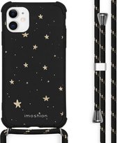 iMoshion Design hoesje met koord voor de iPhone 11 - Sterren - Zwart / Goud