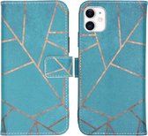 iMoshion Design Softcase Book Case iPhone 11 hoesje - Blue Graphic