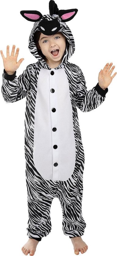 FUNIDELIA Onesie zebra kostuum - 3-4 jaar (98-110 cm)