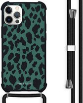 iMoshion Design hoesje met koord voor de iPhone 12 Pro Max - Luipaard - Groen / Zwart