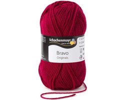 Bravo Wol - 50 gram - Donkerrood