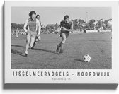 Walljar - Ijsselmeervogels - Noordwijk '76 - Zwart wit poster met lijst