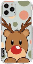 Casetastic Apple iPhone 12 / iPhone 12 Pro Hoesje - Softcover Hoesje met Design - Rudolph Reindeer Print