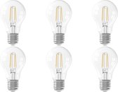 CALEX - LED Lamp 6 Pack - Filament Sensor A60 - E27 Fitting - 4.1W - Warm Wit 2700K - Transparent Helder - BSE