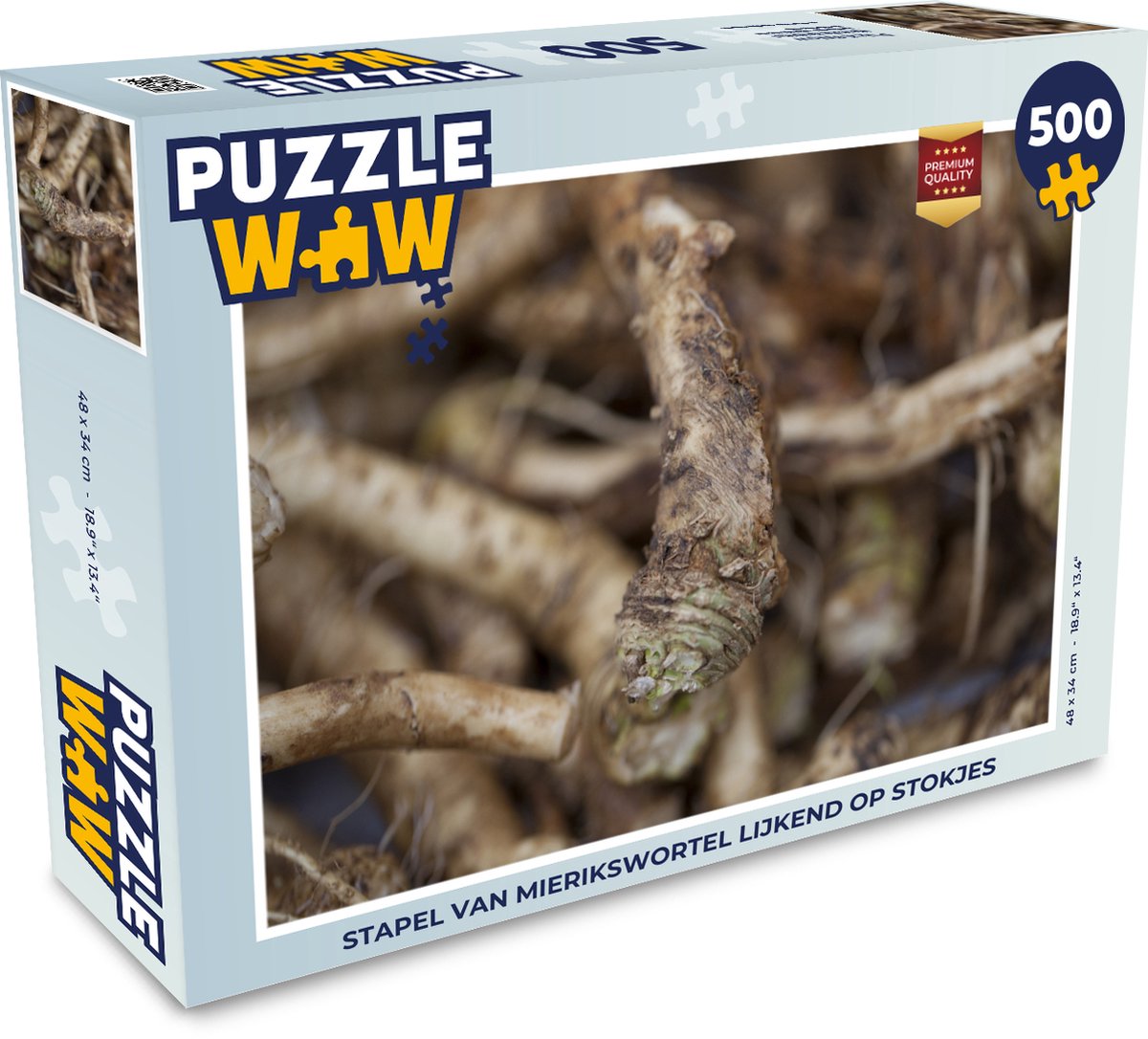 Afbeelding van product Puzzel 500 stukjes Mierikswortel - Stapel van mierikswortel lijkend op stokjes - PuzzleWow heeft +100000 puzzels