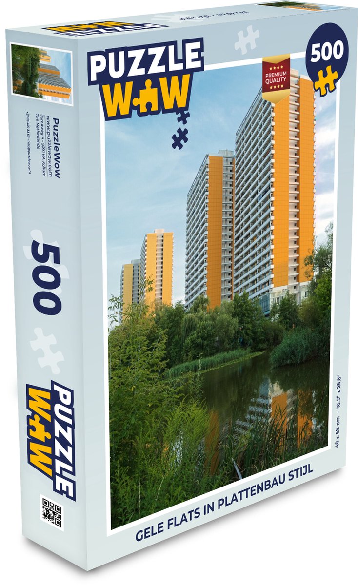 Pittig Trend bloed Puzzel Gele flats in plattenbau stijl - Legpuzzel - Puzzel 500 stukjes |  bol.com