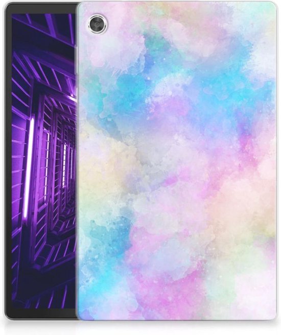 Belle couverture en Siliconen Lenovo Tab M10 Plus Backcase Aquarelle Light avec côtés transparents
