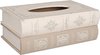 Clayre & Eef Tissue box 27x16x10 cm Beige Hout Rechthoek Boeken Tissuedoos