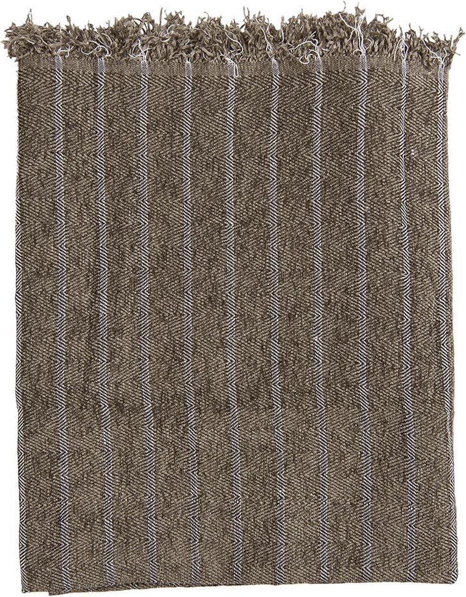 Clayre & Eef Plaid 125x150 cm Grijs Polyester Deken
