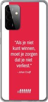 6F hoesje - geschikt voor Samsung Galaxy A72 -  Transparant TPU Case - AFC Ajax Quote Johan Cruijff #ffffff