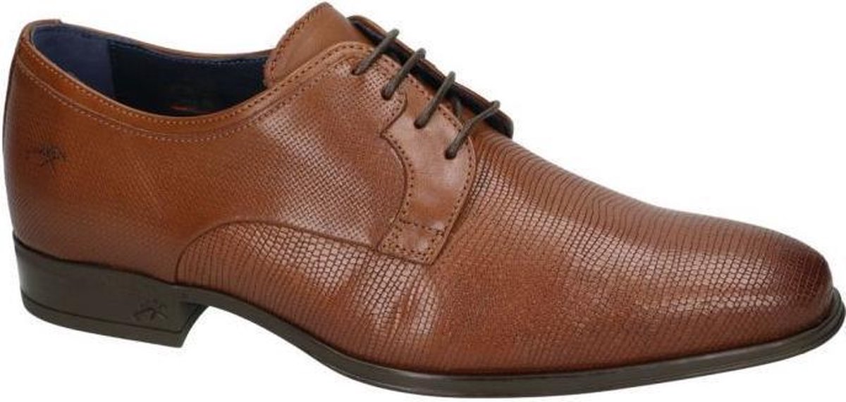 Fluchos -Heren cognac caramel geklede lage schoenen