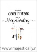 Kaart - hartelijk gefeliciteerd - Bijbel - Christelijk - Majestic Ally - 6 stuks