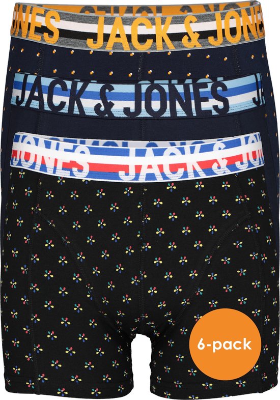 Boxers homme Jack & Jones Jachenrik boxers (pack de 6) - bleu uni et motif  - Taille: S | bol.com