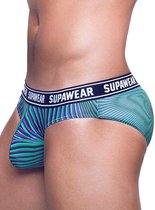 Supawear POW Brief Freaky Green - MAAT S - Heren Ondergoed - Slip voor Man - Mannen Slip