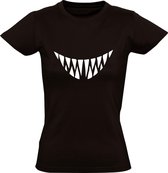 Monster teeth Dames t-shirt | monster | gebit | tanden | tandarts | cadeau | Zwart