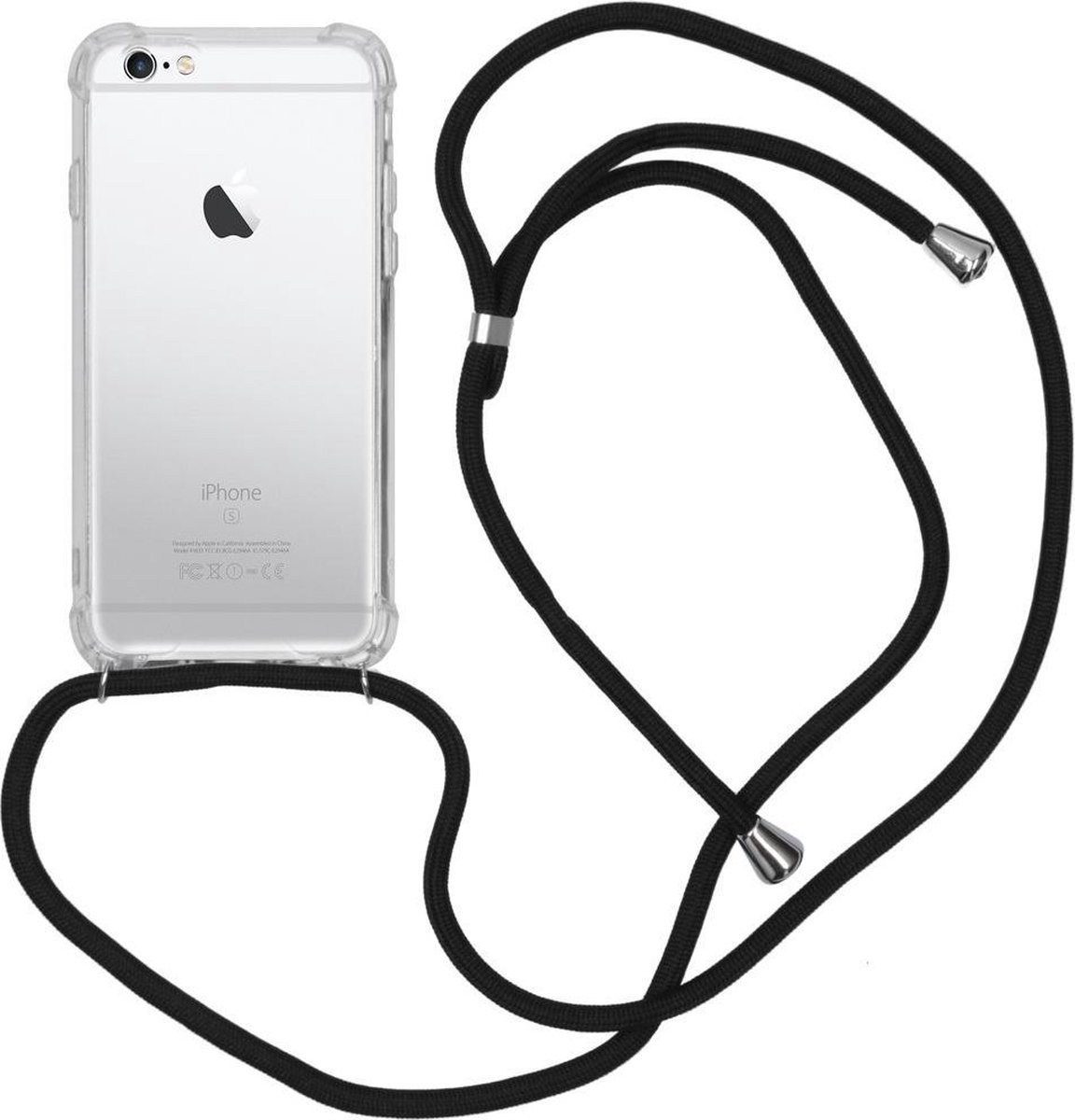 bol.com | iMoshion Backcover met koord iPhone 6 / 6s hoesje - Zwart