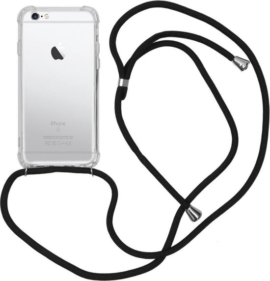 Inconsistent Aanpassingsvermogen Beschuldiging iMoshion Backcover met koord iPhone 6 / 6s hoesje - Zwart | bol.com