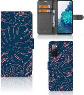 Smartphone Hoesje Geschikt voor Samsung Galaxy S20FE Bookcase Palm Leaves