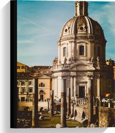 Canvas  - Piazza Venezia Gebouw in Rome - 30x40cm Foto op Canvas Schilderij (Wanddecoratie op Canvas)