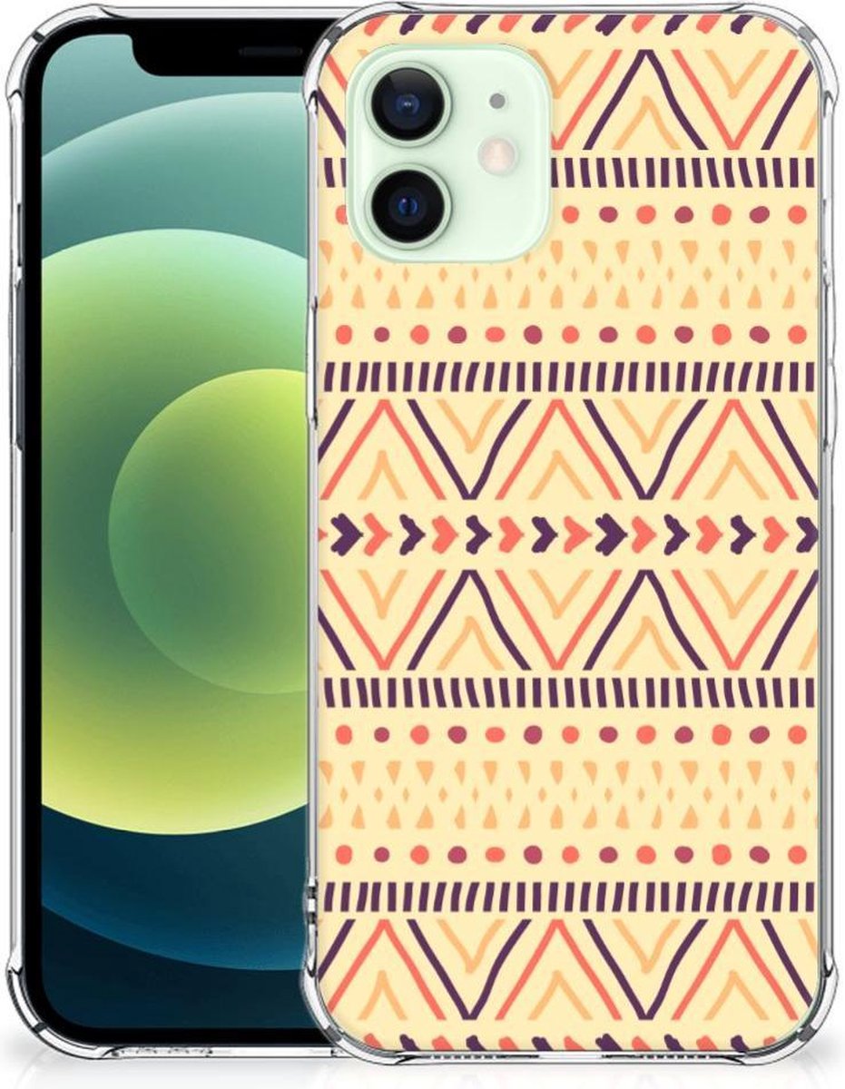 iPhone 12 Mini Doorzichtige Silicone Hoesje Aztec Yellow