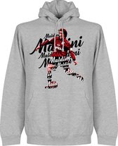 Paolo Maldini Milan Script Hoodie - Grijs - XL