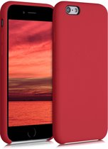 kwmobile telefoonhoesje voor Apple iPhone 6 / 6S - Hoesje met siliconen coating - Smartphone case in klassiek rood