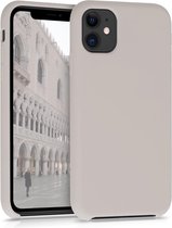 kwmobile telefoonhoesje voor Apple iPhone 11 - Hoesje met siliconen coating - Smartphone case in taupe
