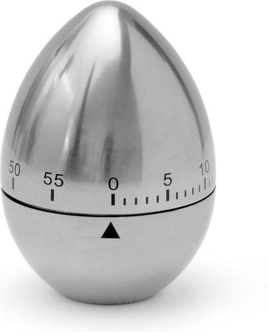 Bengt EK Design Kookwekker Analoog - Kookwekker Mechanisch - Eierwekker - 60 minuten - Aluminium - Zilver