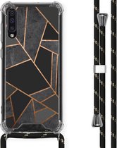 iMoshion Design hoesje met koord voor de Samsung Galaxy A50 - Grafisch Koper - Zwart / Goud